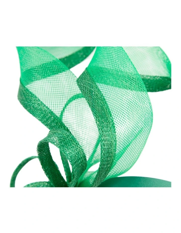Petite Green Sinamay Fascinator by Max Alexander MA1028GRN image 2