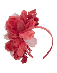 Red flower fascinator by Fillies Collection F653 F653R