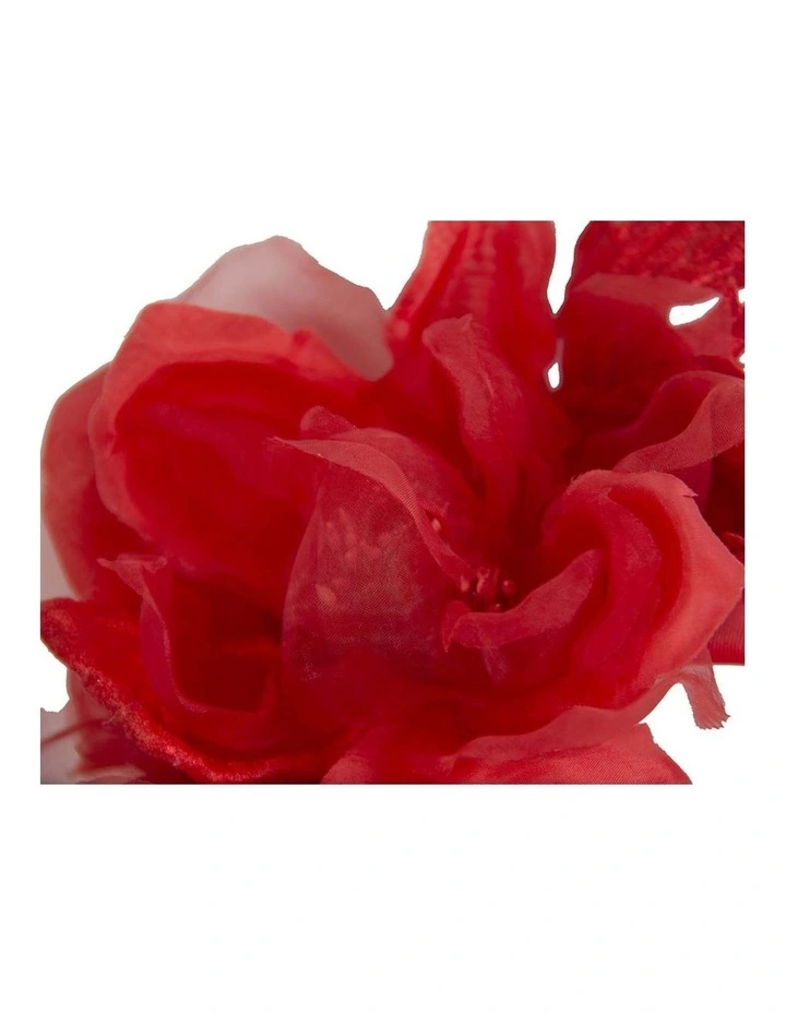 Red flower fascinator by Fillies Collection F653 F653R image 2