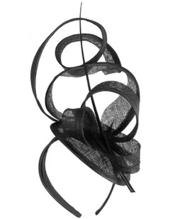 Black Sinamay Fascinator by Max Alexander MA1011B