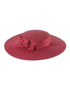 Wine-colored boater hat by Max Alexander MA1016WN