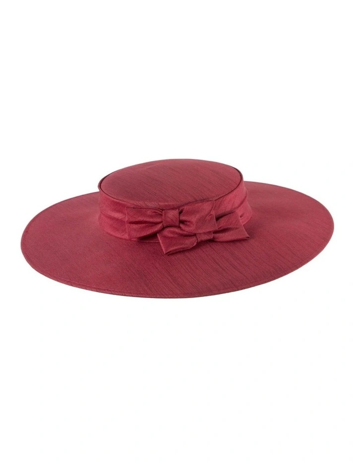 Wine-colored boater hat by Max Alexander MA1016WN image 3