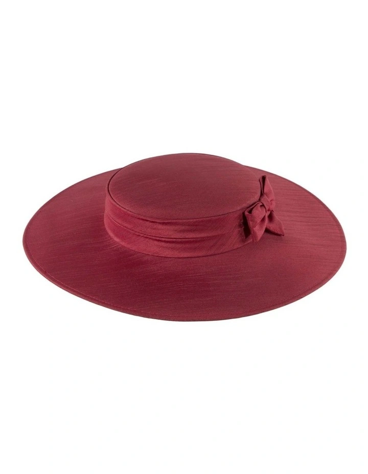 Wine-colored boater hat by Max Alexander MA1016WN image 5