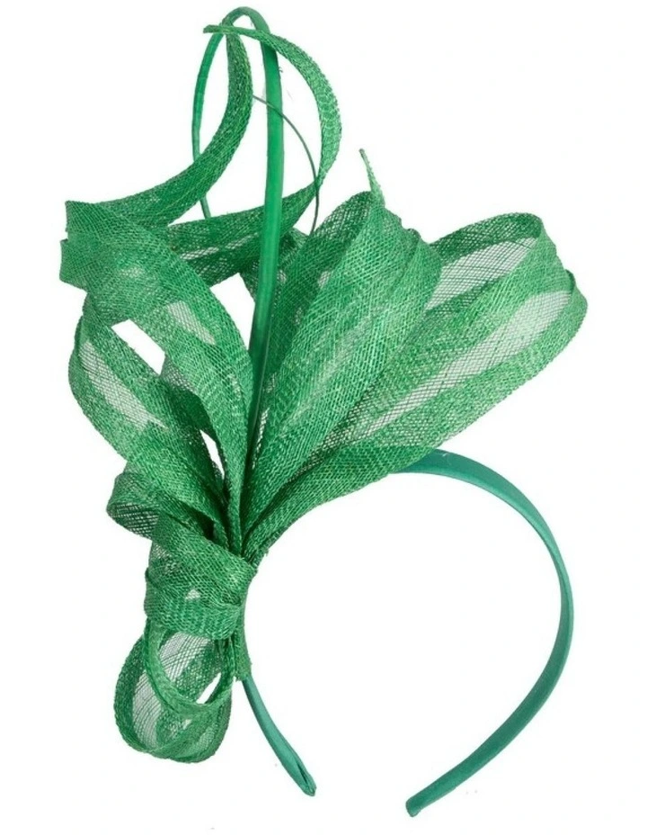 Green Sinamay Fascinator by Max Alexander MA1020GRN image 1