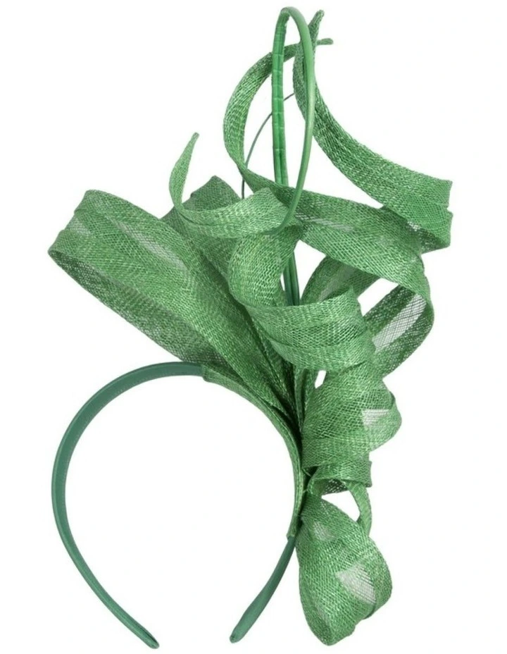 Green Sinamay Fascinator by Max Alexander MA1020GRN image 3