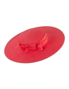 Bright Red boater hat by Max Alexander MA1016BR