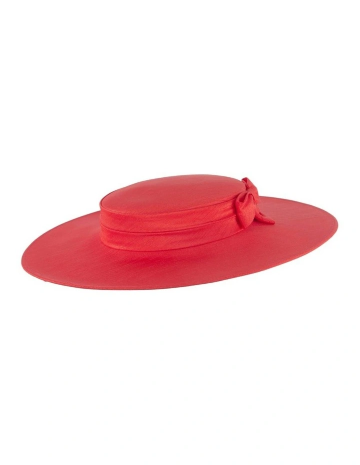 Bright Red boater hat by Max Alexander MA1016BR image 3