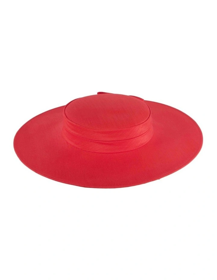 Bright Red boater hat by Max Alexander MA1016BR image 5