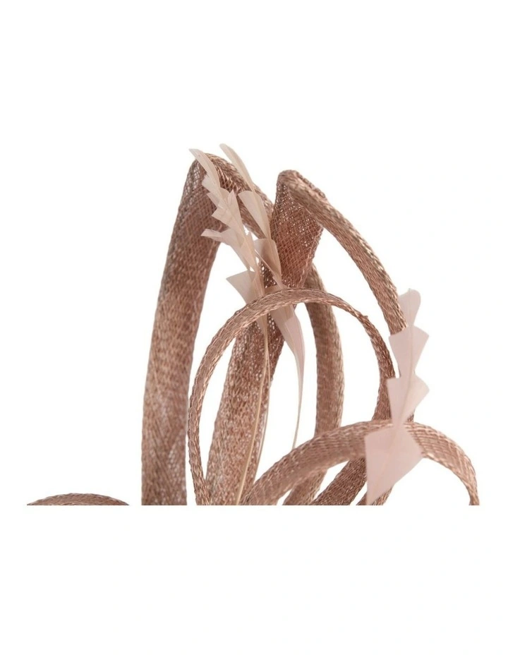 Taupe Sinamay Fascinator by Max Alexander MA1023TP image 2