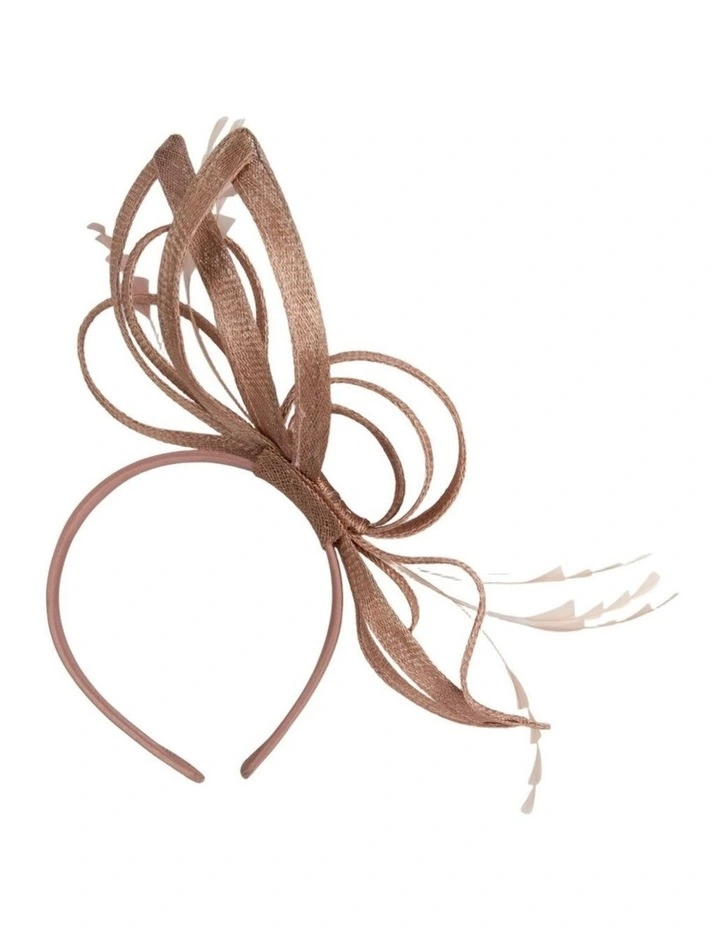 Taupe Sinamay Fascinator by Max Alexander MA1023TP image 3