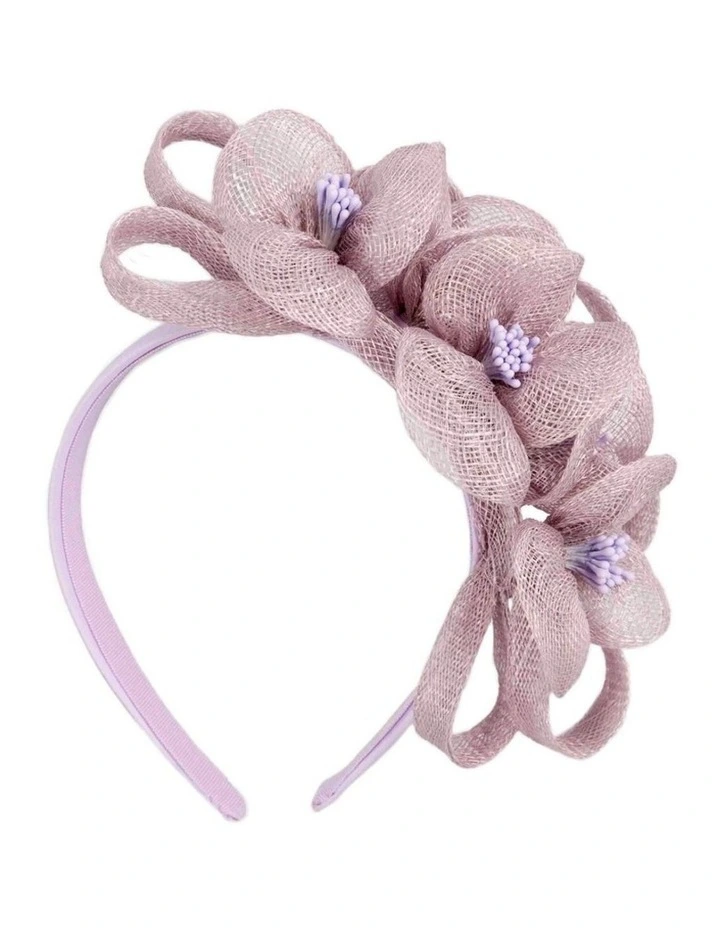 Lilac Floral Sinamay Headband by Max Alexander MA1029LI image 1