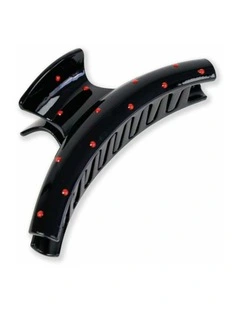Kourtney Polka Dot Hair Claw Clip - Black