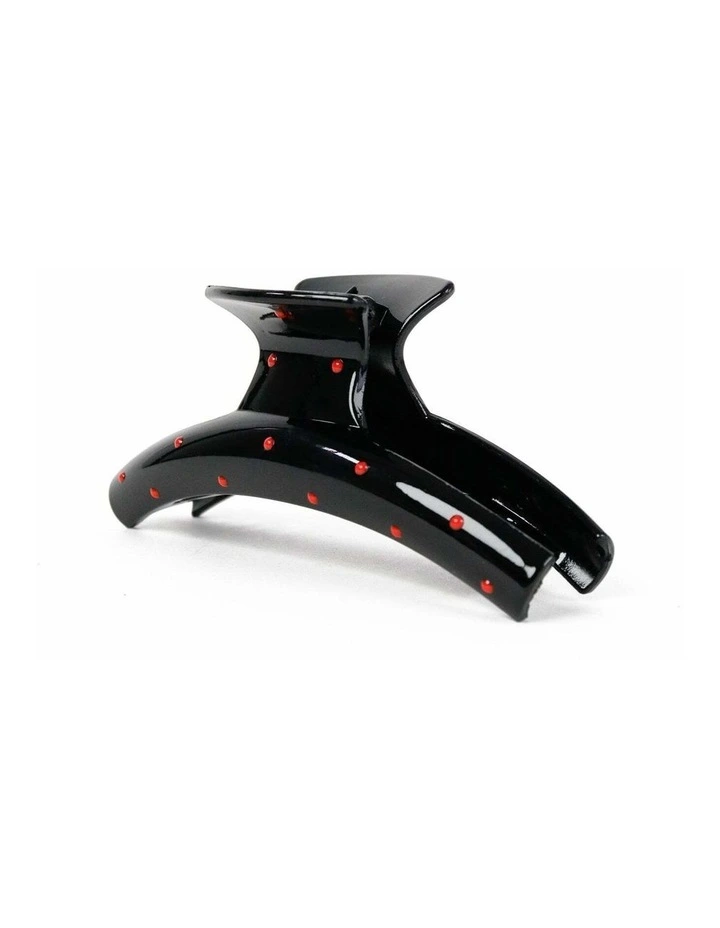 Kourtney Polka Dot Hair Claw Clip - Black image 3