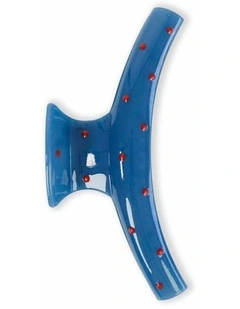 Kourtney Polka Dot Hair Claw Clip - Blue