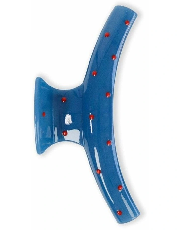 Kourtney Polka Dot Hair Claw Clip - Blue image 1