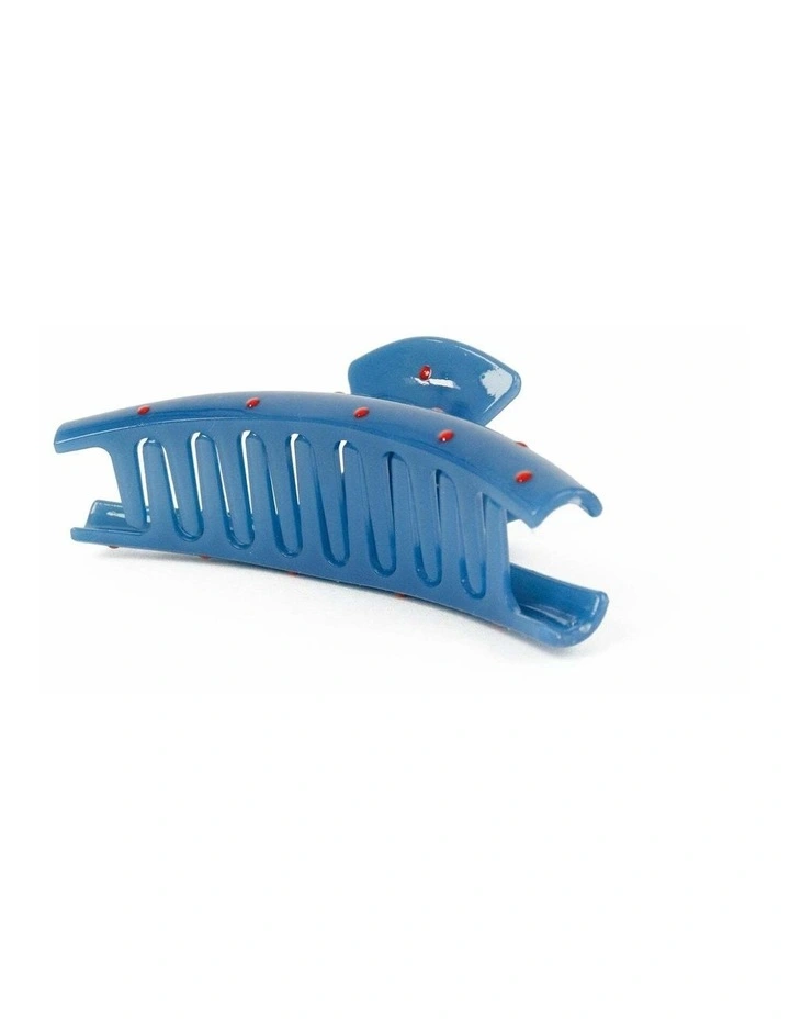 Kourtney Polka Dot Hair Claw Clip - Blue image 2