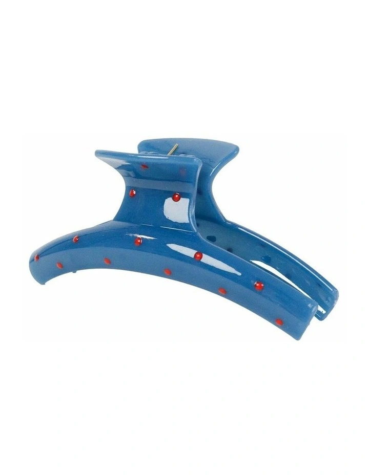 Kourtney Polka Dot Hair Claw Clip - Blue image 3