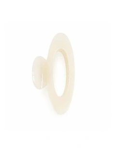 Rue Oval Hair Claw Clip - Cream