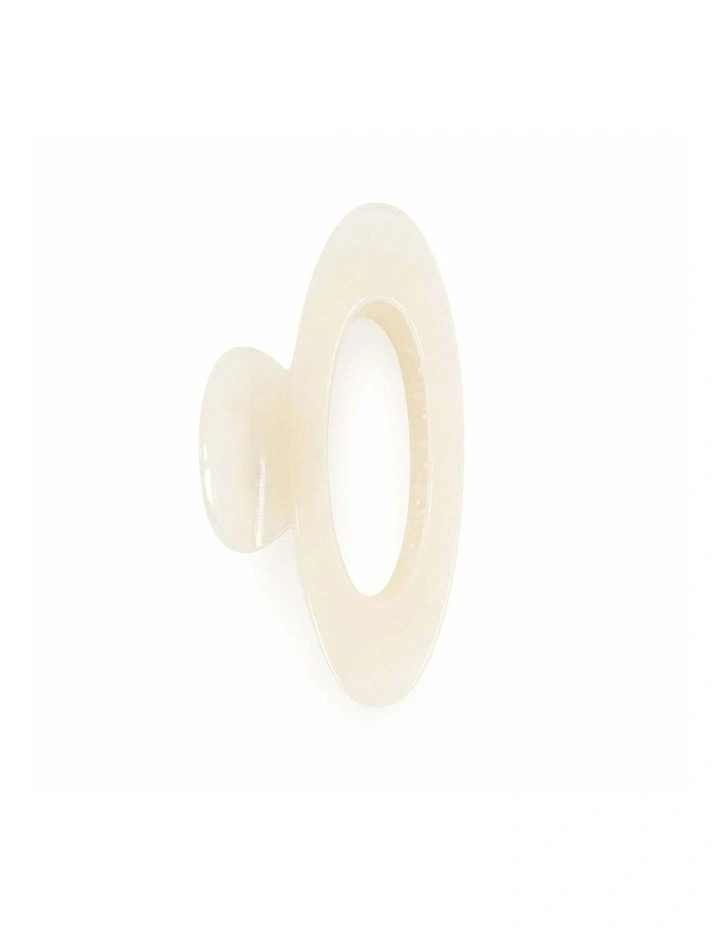 Rue Oval Hair Claw Clip - Cream image 1