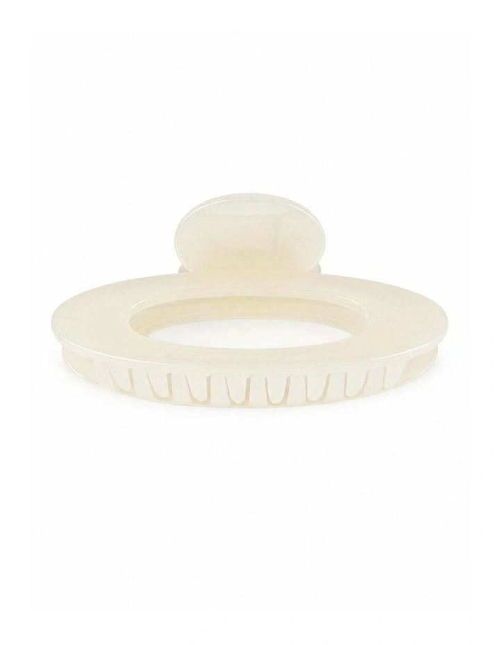 Rue Oval Hair Claw Clip - Cream image 4