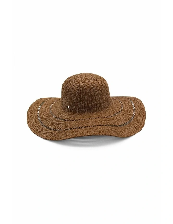 Blaise Woven Straw Sun Hat in Brown image 4