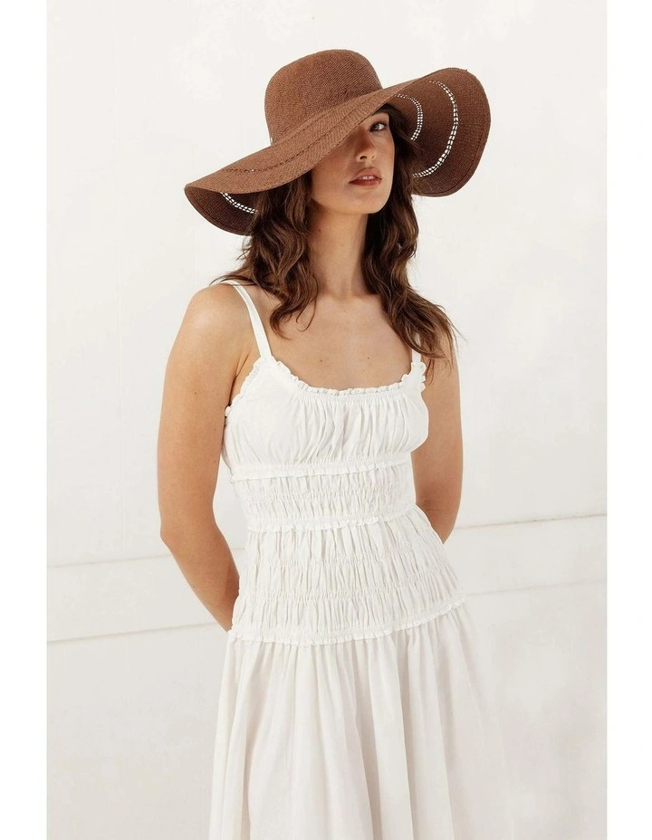 Blaise Woven Straw Sun Hat in Brown image 5