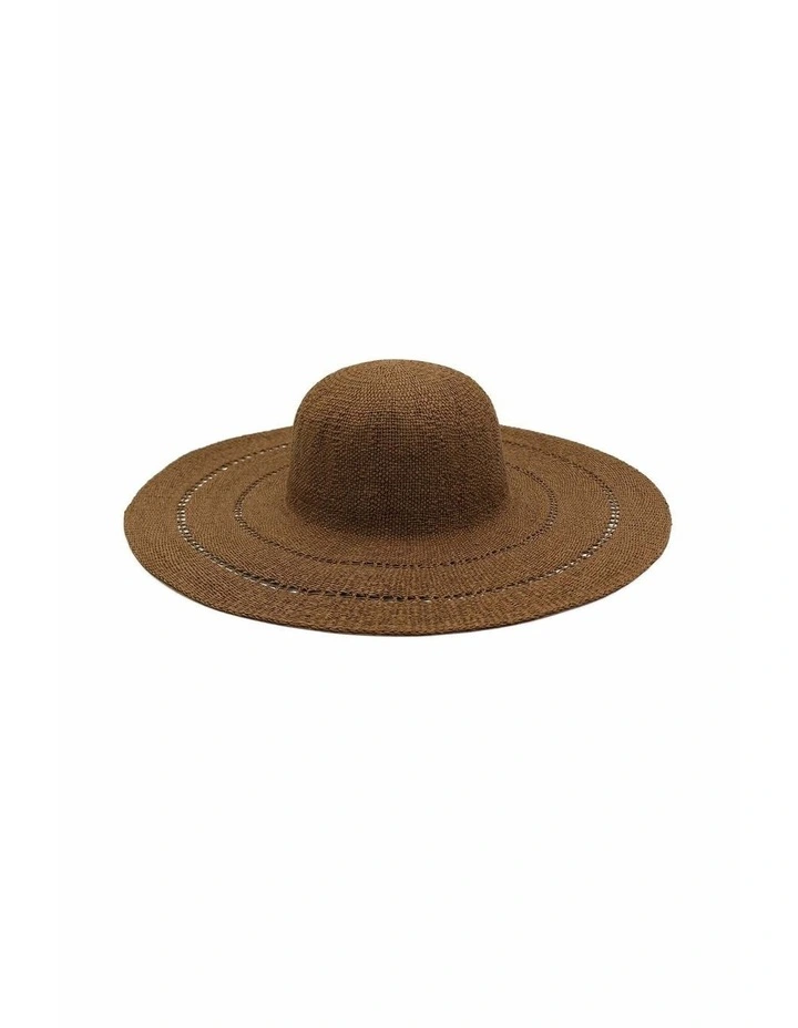 Blaise Woven Straw Sun Hat in Brown image 6