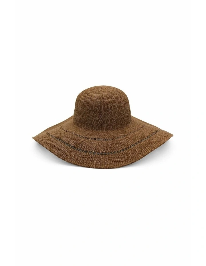 Blaise Woven Straw Sun Hat in Brown image 7