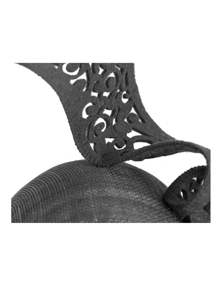 Bespoke black racing fascinator by Fillies Collection S346B image 2