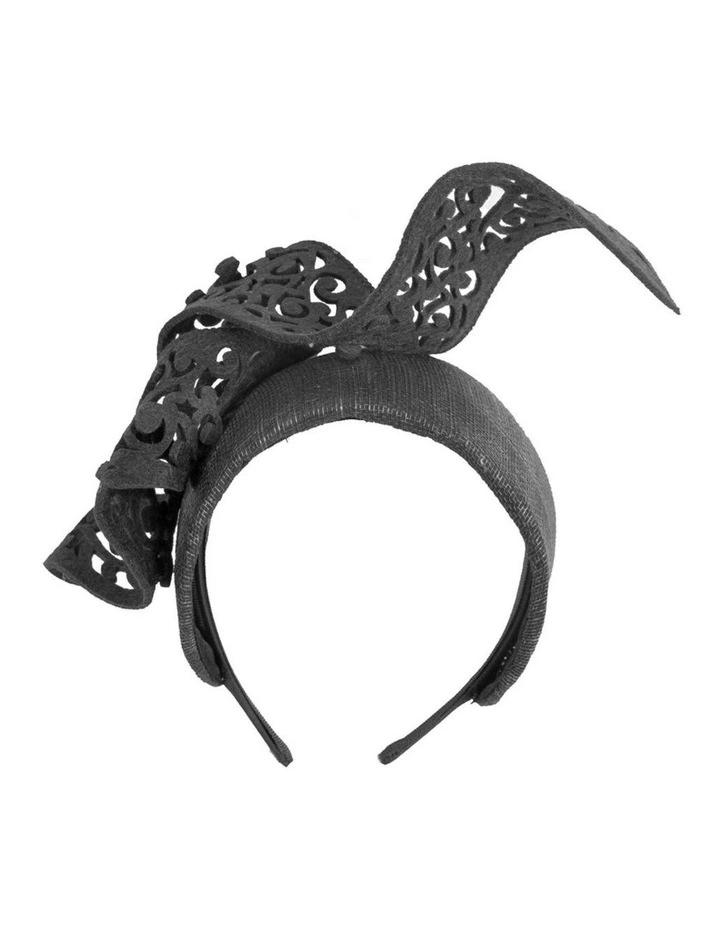 Bespoke black racing fascinator by Fillies Collection S346B image 3