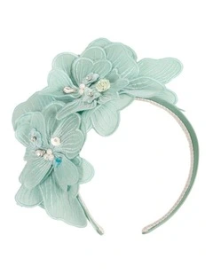 Mint green lace flower fasinator MA932MI