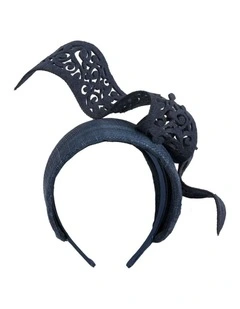 Bespoke navy racing fascinator by Fillies Collection S346N