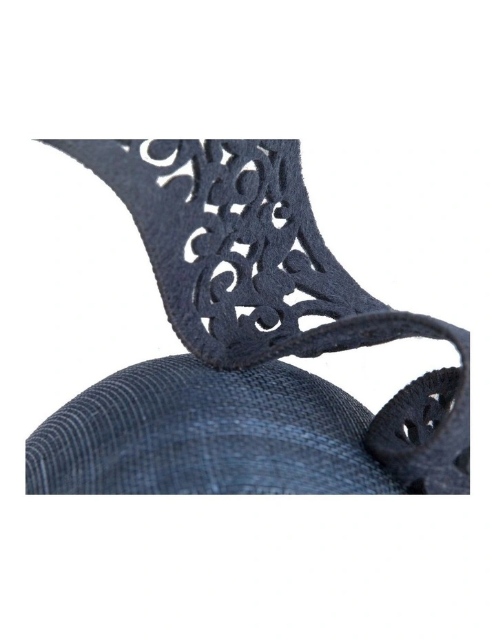 Bespoke navy racing fascinator by Fillies Collection S346N image 2