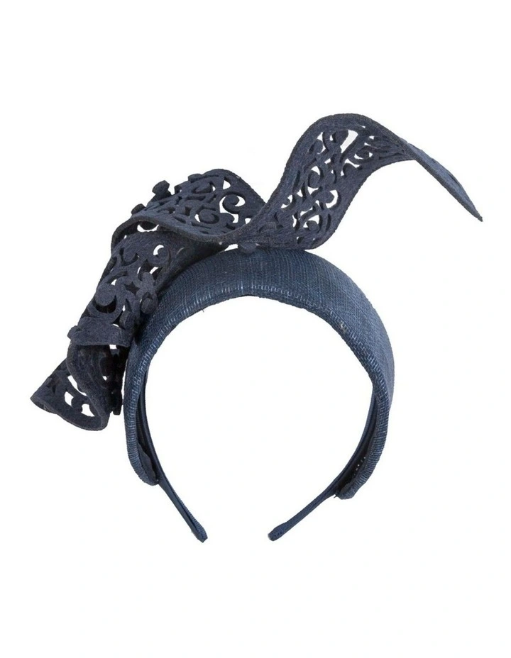 Bespoke navy racing fascinator by Fillies Collection S346N image 3