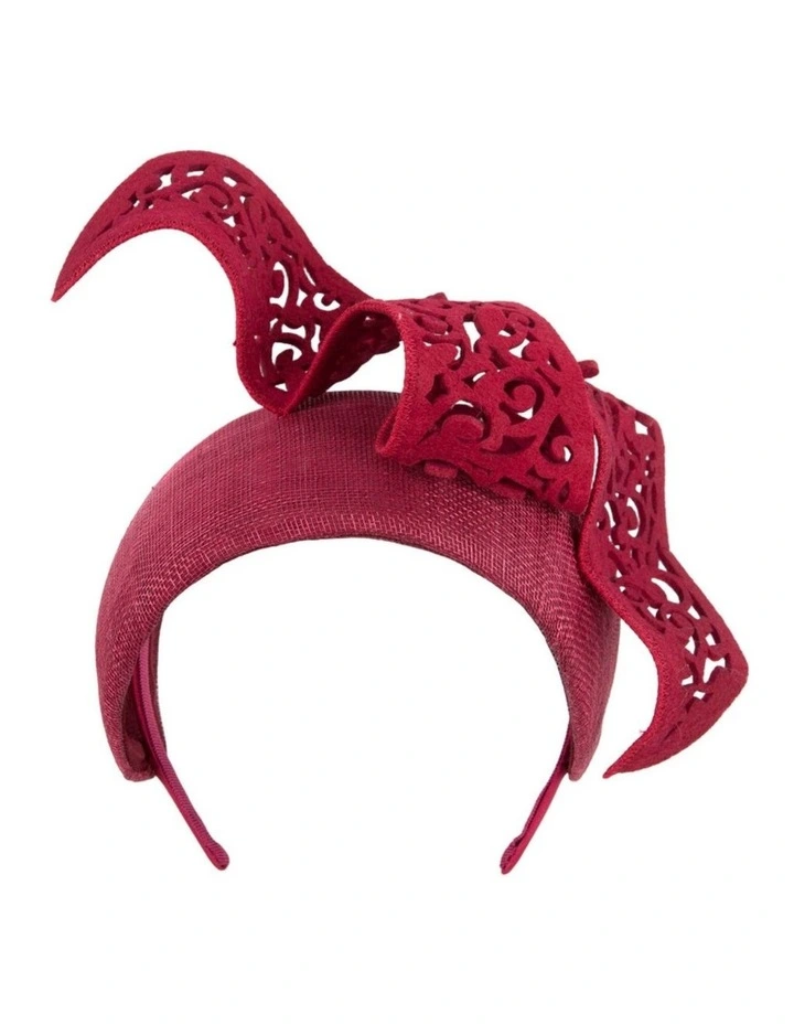 Bespoke wine racing fascinator by Fillies Collection S346WN image 1