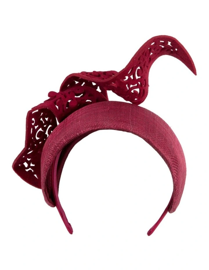 Bespoke wine racing fascinator by Fillies Collection S346WN image 3