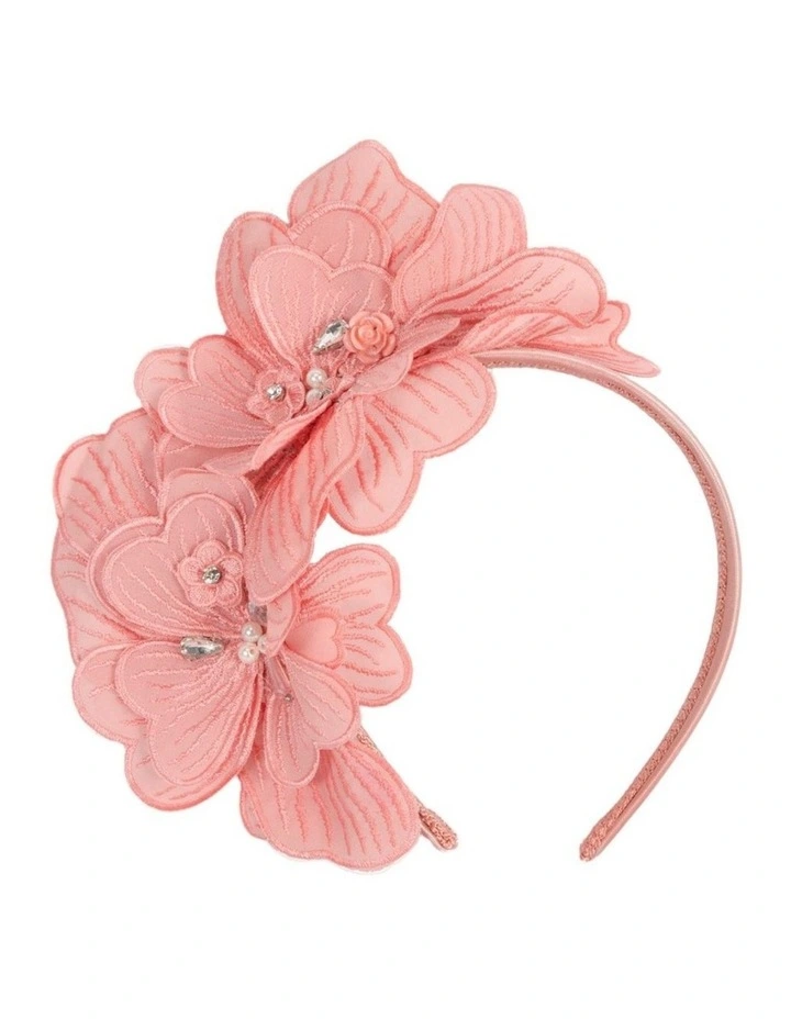 Pink lace flower fasinator MA932PI image 1
