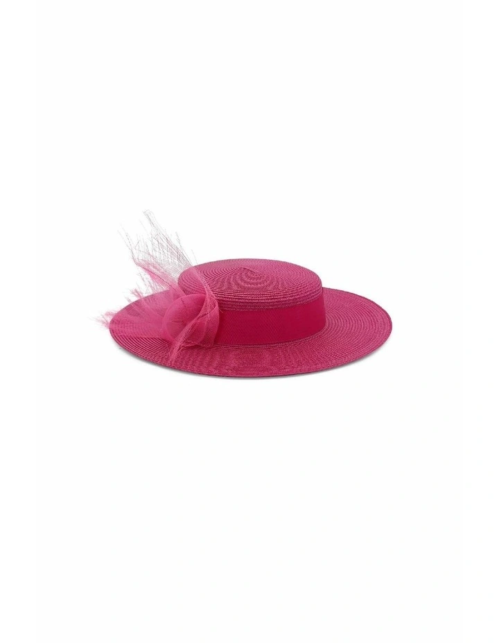 Nala Racewear Boater in Hot Pink image 3