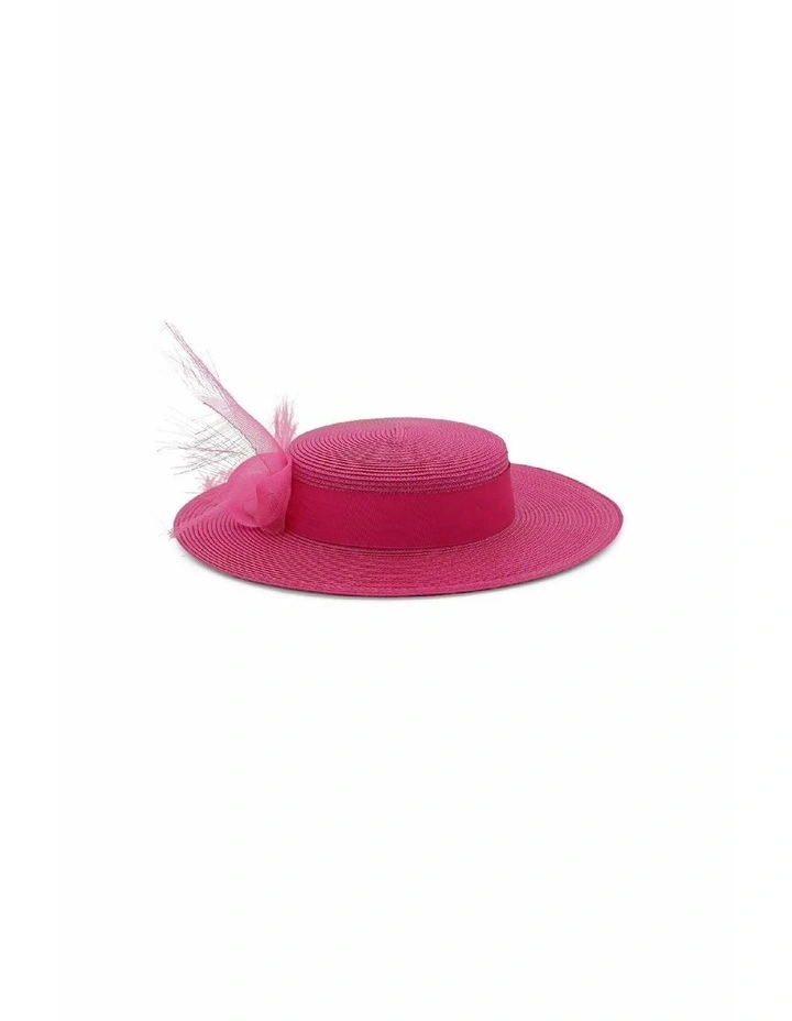 Nala Racewear Boater in Hot Pink image 4