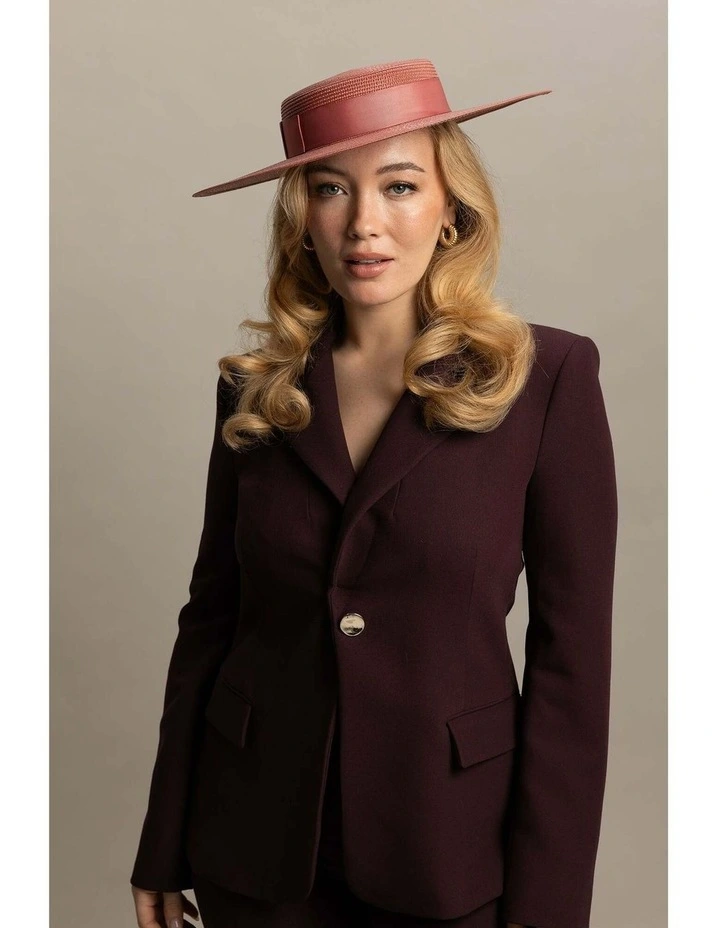 Macy Racewear Boater in Rose Pink image 2