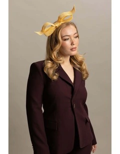 Sutton Fascinator in Butter Yellow