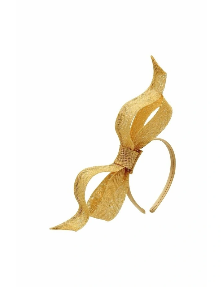 Sutton Fascinator in Butter Yellow image 2