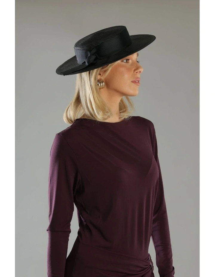 Clarke Racewear Boater in Black image 4