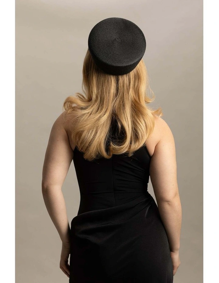 Gillian Pillbox Hat in Black image 5
