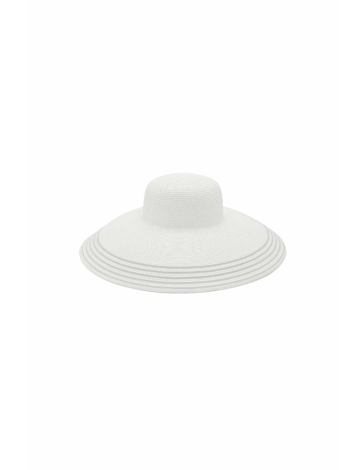 Rhoda Racewear Droop Hat in White image 3