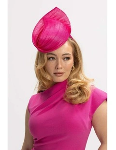 Vanya Fascinator in Hot Pink