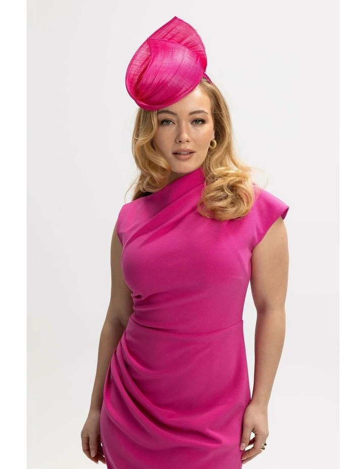Vanya Fascinator in Hot Pink image 3