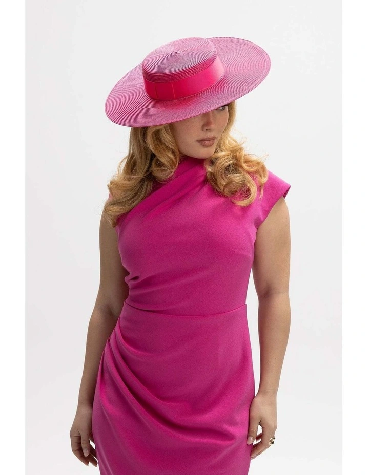 Macy Racewear Boater in Magenta Pink image 2