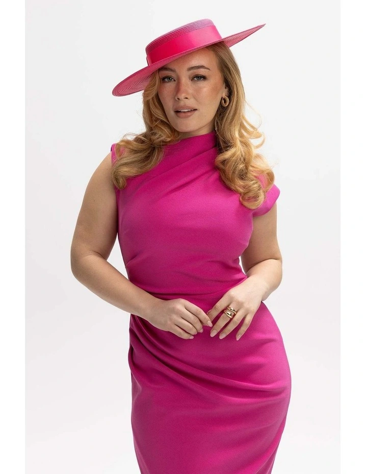 Macy Racewear Boater in Magenta Pink image 6