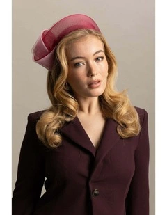 Britney Fascinator in Burgundy Pink